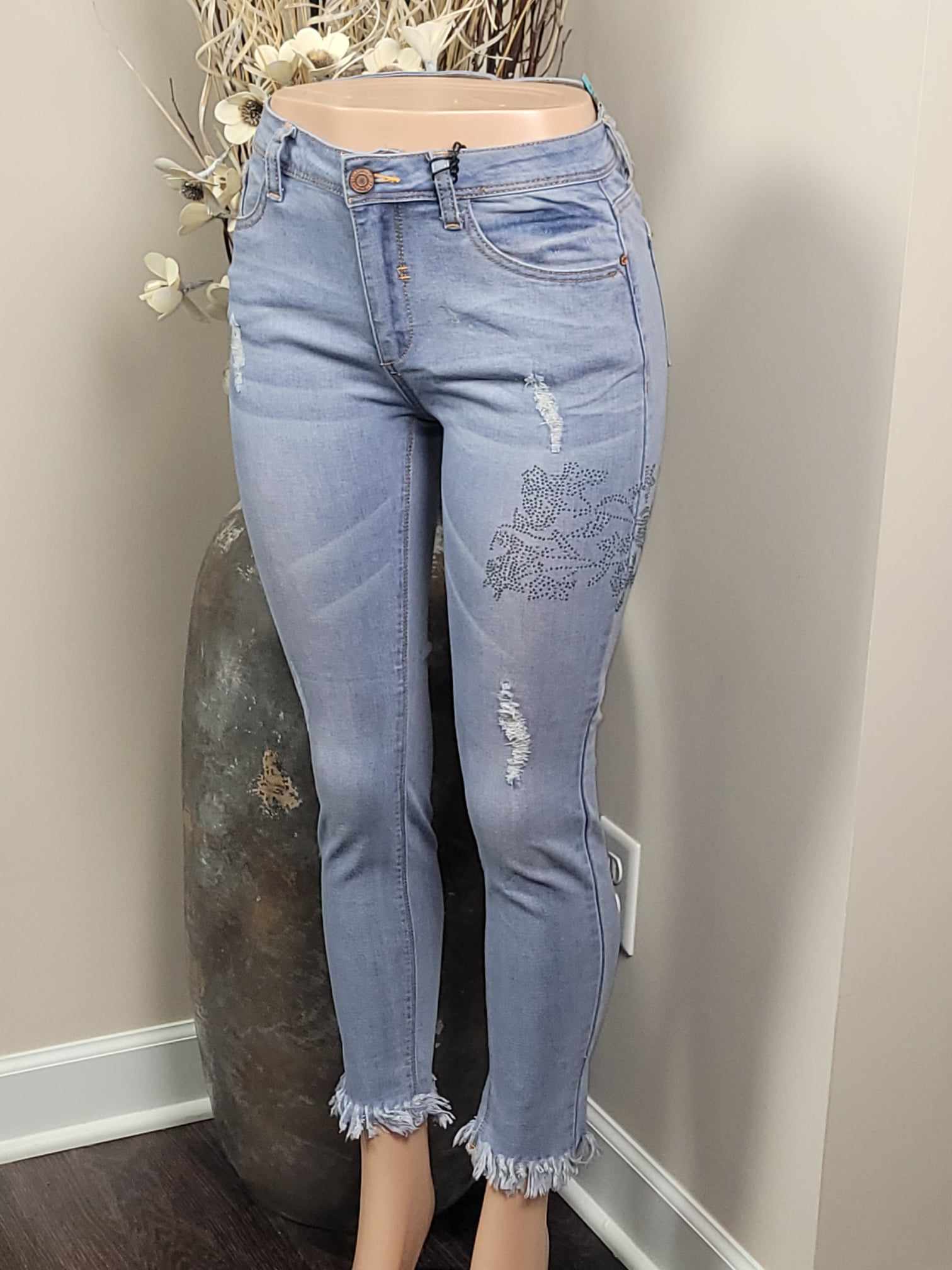 Crystals Flower Jean