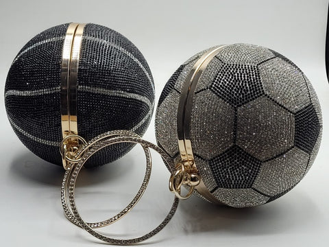 Rhinestone Basketball Purse